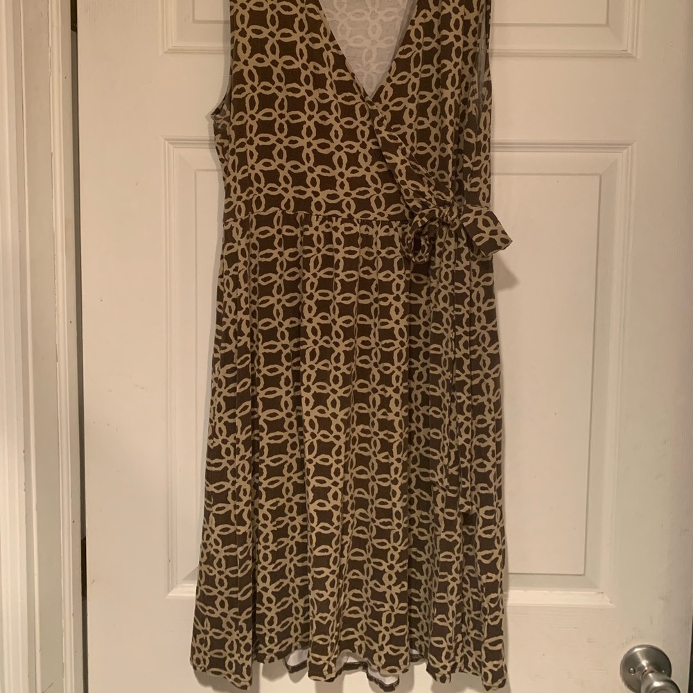 Sleeveless Wrap Front Midi Dress